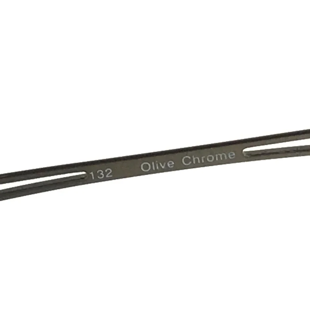 Oakley Eyeglasses Frames Intervene 4.0 Olive Chrome Rectangle Wire Rim 52-18-132